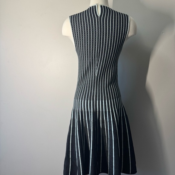 Vicedomini Italy Black and White Striped Dress Large - Picture 3 of 13